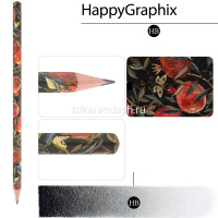 Карандаш чернографитный "Flora. Гранат" HB, трехгранный 21-0030/90 от магазина "Карандаш"