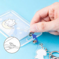 Бейдж 112х70мм вертикальный, с металлическим брелком, пвх 3 цвета 64806 от магазина "Карандаш"