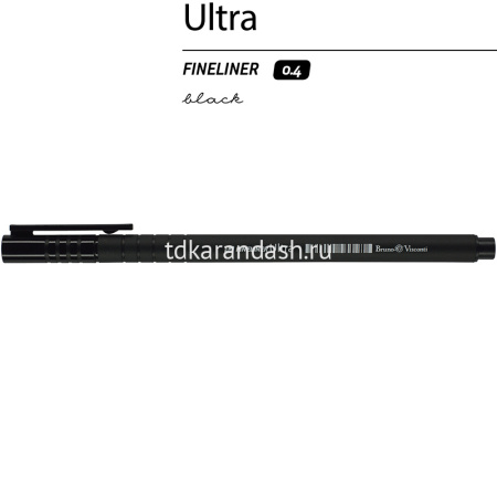 Ручка капиллярная "Ultra" 0,4мм черная 36-0003 от магазина "Карандаш"