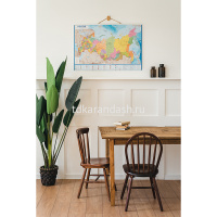 Карта России Политико-административная 1:8,5М 101х70см с ламинацией КН034 от магазина "Карандаш"