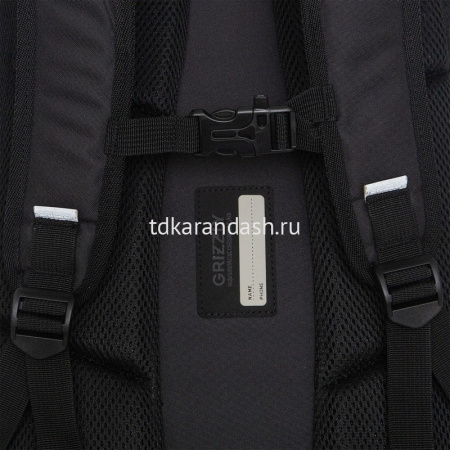 Рюкзак 31х43х20см, 790гр, 3 отделения, 4 кармана, черный/серый RU-531-1/1 от магазина "Карандаш"