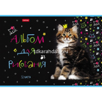 Альбом для рисования А4 32л "МУРчат Коты" на скобе 5 дизайнов 32А4В/074717 от магазина "Карандаш"