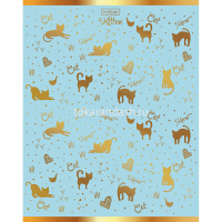 Тетрадь А5 48л клетка "Золотой сон" на скобе 3D фольга матовая ламинация 5 дизайнов 061459 от магазина "Карандаш"