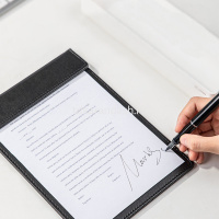 Планшет с магнитным зажимом А4 искуственная кожа черный 64506BLACK от магазина "Карандаш"