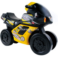 Каталка "Мотоцикл" 59,5х44,5х38см, желто-черный, пластик (звук) 587868/395 от магазина "Карандаш"