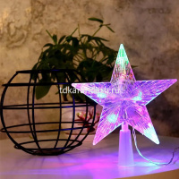 Верхушка на елку Звезда 18см, 15 цветных диодов, пластик Y2743-15 от магазина "Карандаш"