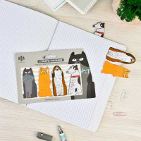 Клейкая закладка бумажная 30х65мм 60л "Арт-братва" цвет ассорти, фигурная 66590 от магазина "Карандаш"