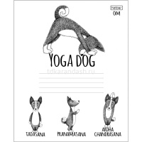 Тетрадь А5 24л клетка "Animals Yoga" на скобе 5 дизайнов 24Т5В1/056513 от магазина "Карандаш"