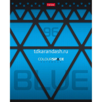 Тетрадь А5 96л клетка "ColourSpace" на скобе выборочный лак 5 дизайнов 075387 от магазина "Карандаш"