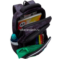 Рюкзак 27,5х39х15см, 800гр, 1 отделение, 4 кармана, черный с обвесом RAn-589-1 от магазина "Карандаш"