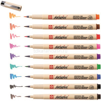 Набор капиллярных ручек-кистей 9шт. "Pigma Brush"  POXSDKBR9 от магазина "Карандаш"