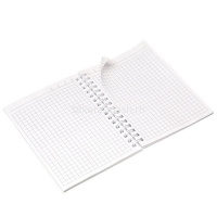 Записная книжка А6 80л клетка на спирали, бумвинил металлик черный 086310 от магазина "Карандаш"