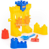 Набор д/песка №466 (мельница "Крепость", лопатка №5, грабельки №5, 3 формочки) 45102 от магазина "Карандаш"