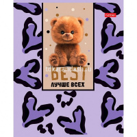 Тетрадь А5 24л клетка "Пушистый мишка" на скобе 5 дизайнов 24Т5В1/089536 от магазина "Карандаш"