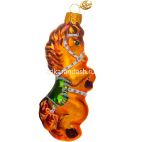 Ёлочное украшение "Веселая лошадка" h-10см в подарочной упаковке ФУ-452 от магазина "Карандаш"
