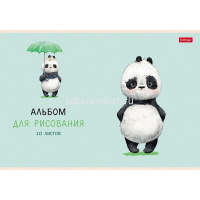 Альбом для рисования А4 20л "FunnyPanda" на скобе матовая ламинация 5 дизайнов 074446 от магазина "Карандаш"
