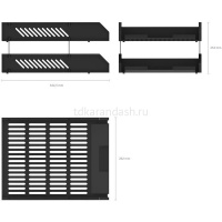 Набор из 2-х лотков горизонтальных сетчатых "Classic" 26х15х34см пластик, черный 4611 от магазина "Карандаш"