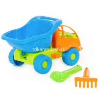 Набор д/песка №51 (самосвал "Муравей"+совок №2, грабельки №2) 28,5x15,0x17,5см 3133 от магазина "Карандаш"