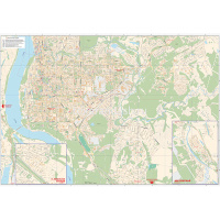 Карта "Томск" настенная 2 листа 65х96см двусторонняя, масштаб 1:11000 от магазина "Карандаш"