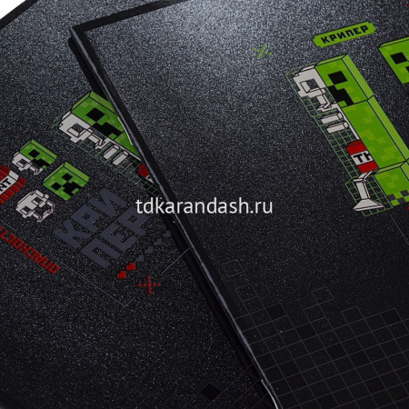 Тетрадь А5 24л клетка "Pixel Boom" на скобе выборочный лак 5 дизайнов 24Т5вмВ1/095017 от магазина "Карандаш"