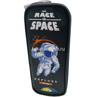 Пенал "Космос" 22х9х7см прямоугольный, 2 отделения, кодовый замок, текстиль, черный BD22136 от магазина "Карандаш"