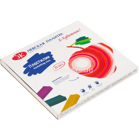 Пластилин 24 цвета 480гр. "Я - Художник" со стеком, картон 221411566 от магазина "Карандаш"