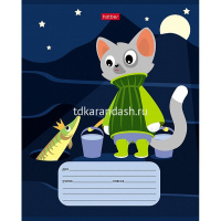 Тетрадь А5 12л клетка "КотоСказки" на скобе 5 дизайнов 080389 от магазина "Карандаш"