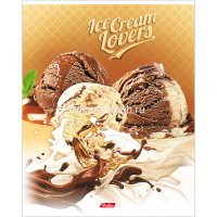 Тетрадь А5 48л клетка "Ice cream lovers" на скобе 3D лак матов. ламинация 5 дизайнов 48Т5олВ1/047158 от магазина "Карандаш"