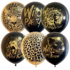 Шар воздушный 30см(12") Wild Party BLACK&GOLD ассорти 6073275