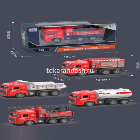 Машина "Пожарная техника" инерционная, пластик 12х6,5х5см, ассорти LT354449 от магазина "Карандаш"