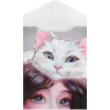 Папка-конверт на кнопке "Кошачьи нежности" 158х114мм вертикальный, полипропилен 0,18мм 69023 от магазина "Карандаш"
