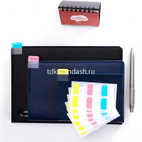 Клейкая закладка пластиковая 25х28мм 3 цвета 6шт на листе х 8листов (48шт) неон EA11702 от магазина "Карандаш"