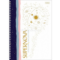 Тетрадь А4 80л клетка "Supernova" жесткая подложка на гребне матовая ламинация 2 дизайна 067909 от магазина "Карандаш"
