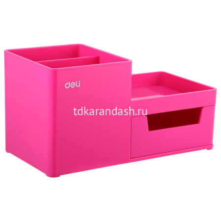 Подставка-органайзер "Rio" 17,5x9x9,2см 4 отделения, пластик, розовая EZ25140 от магазина "Карандаш"