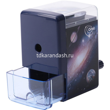 Точилка механическая 1 отв. "Orbit" 68x100x57мм пластик, синяя ER10104 от магазина "Карандаш"