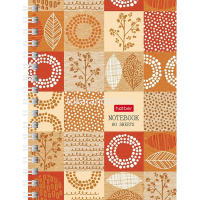 Записная книжка А6 80л "Скандинавские узоры" клетка, на спирали, твердая обложка, 3 дизайна 066354 от магазина "Карандаш"
