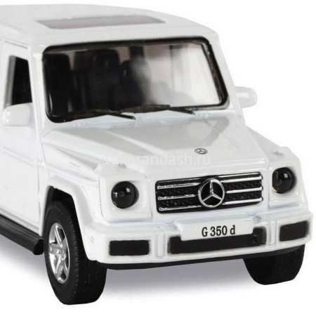 Машина "Mercedes-Benz G350d" белая, инерционная, металл 17,5см (свет, звук, откр.двери) JB1200182 от магазина "Карандаш"