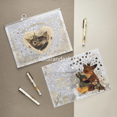 Папка-конверт на кнопке "Любовь, как она есть" А4 пластик 0,18мм 14-036/13 от магазина "Карандаш"