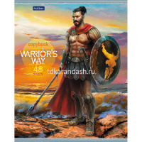 Тетрадь А5 48л клетка "Путь воина" 70гр, на скобе конгрев фольга УФ лак 5 дизайнов 48Т5КфвлA1/058989 от магазина "Карандаш"