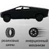 Машина "Tesla Cybertruck" черная, инерционная, металл 13,7см (свет, звук, открывающиеся двери) от магазина "Карандаш"