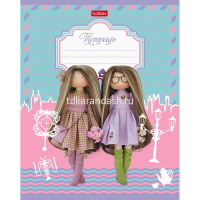 Тетрадь А5 18л клетка "Модные подружки" на скобе 5 дизайнов 18Т5В1/063812 от магазина "Карандаш"