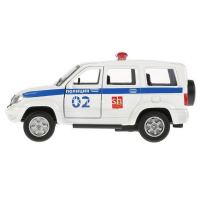 Машина "UAZ Patriot. Полиция" белая, инерционная, металл 12см (открывающиеся двери) от магазина "Карандаш"
