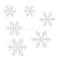 Наклейка витражная "Снежинки" 17х17см пвх 3 вида Y2292-15 от магазина "Карандаш"