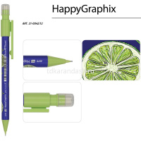 Карандаш механический 0,7мм "HappyGraphix.Fresh & fruity.Лайм" с ластиком, пластик 21-0042/12 от магазина "Карандаш"