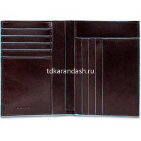 Кошелек "Blue Square" 12,5х9х1,5см 1 отделение, красное дерево, натуральная кожа PU1393B2R/MO от магазина "Карандаш"