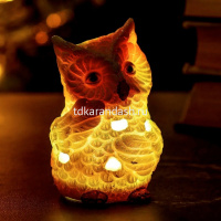 Сувенир "Застенчевый филин" белый 8х6х10,5см светодиодный, полистоун D096/715269 от магазина "Карандаш"