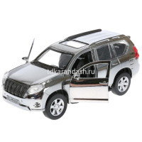 Машина "Toyota Prado" серебристая, инерционная, металл 12см (открывающиеся двери) PRADO-SL-CH от магазина "Карандаш"