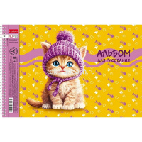 Альбом для рисования А4 40л "Мы-котики!" на спирали, перфорация на отрыв, 4 дизайна 091537 от магазина "Карандаш"