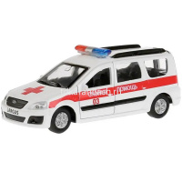 Машина "Lada Largus. Скорая помощь" белая, инерционная, металл 12см (открывающиеся двери) от магазина "Карандаш"