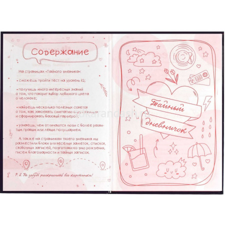 Тайный дневник д/девочек А6+ 96л "Магические детали" твёрдая обложка, глянцевая ламинация 62913 от магазина "Карандаш"